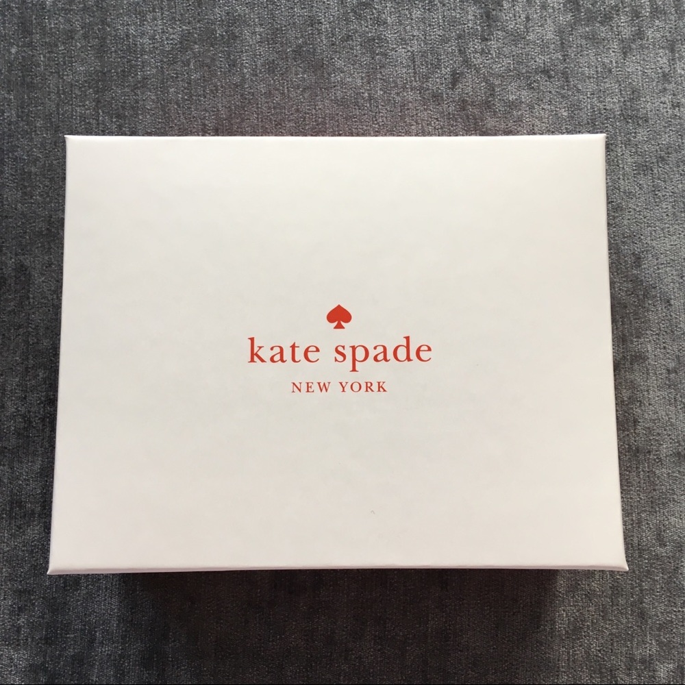Kate Spade Jewelry Box Red White Classic Logo 4.5 x 5.75 inches